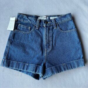 American Apparel ~ The High Waisted Cuff Short ~ Womens Size 25 ~ Brand New